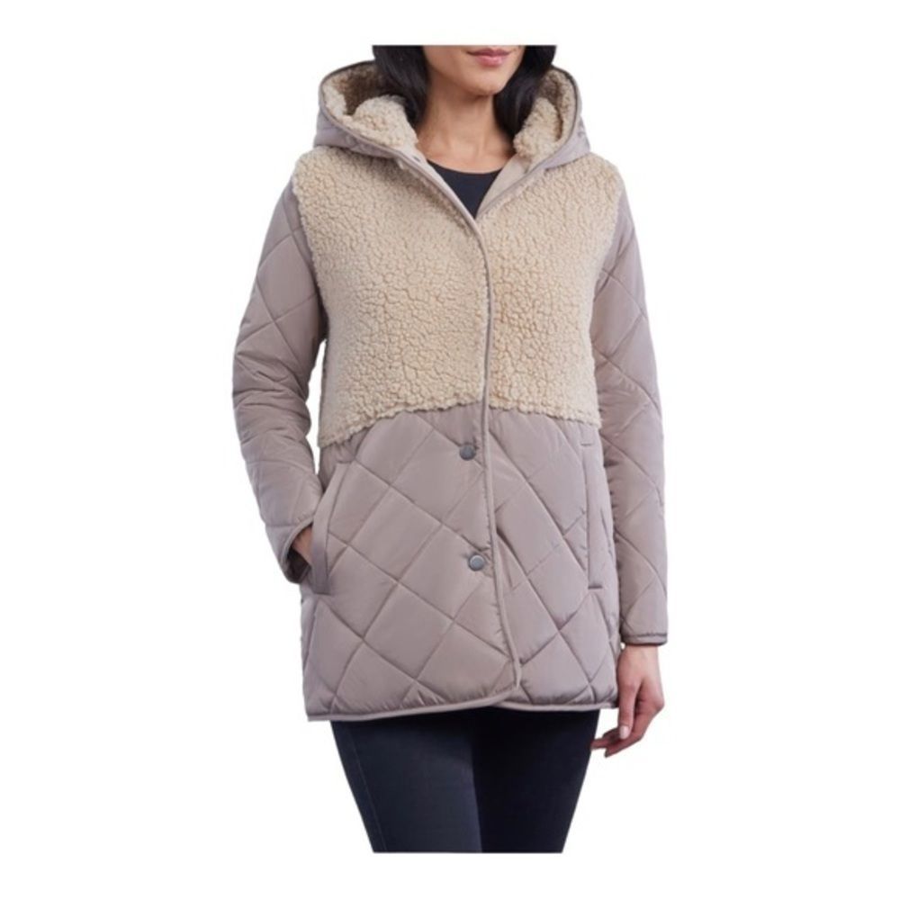 Lucky Brand Tan Quilted Teddy Jacket